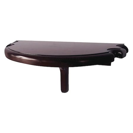 Premium Half Moon Wall Shelf, Mahogany