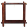 Floor Billiard Pool Cue Rack, Walnut