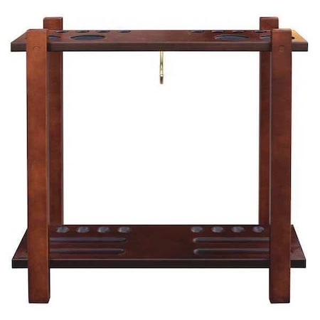 Floor Billiard Pool Cue Rack, Walnut