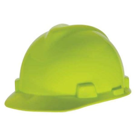 Hard Hat, V-Gard, Polyethylene, 4-Point Point One-Touch, Type 1, Class E, Hi-Vis Yellow/Green