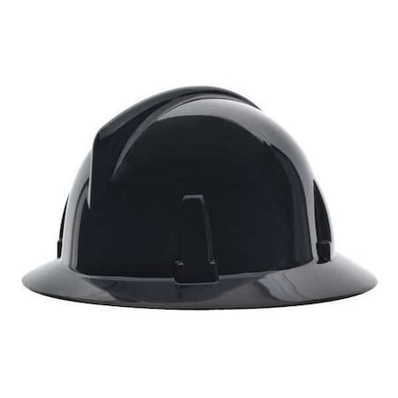 Hard Hat, Topgard, Polycarbonate, Ratchet (4-Point), Type 1, Class E, Black