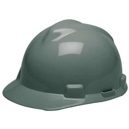 Hard Hat, V-Gard, Polyethylene, 4-Point Point Ratchet (4-Point), Dark Gray