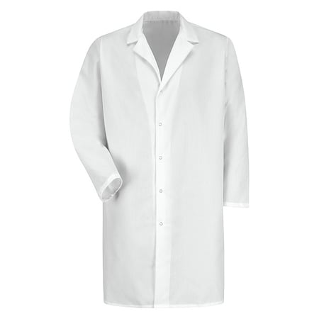 Lab Coat, Cotton Poplin/Polyester, 0 Pockets, Snaps