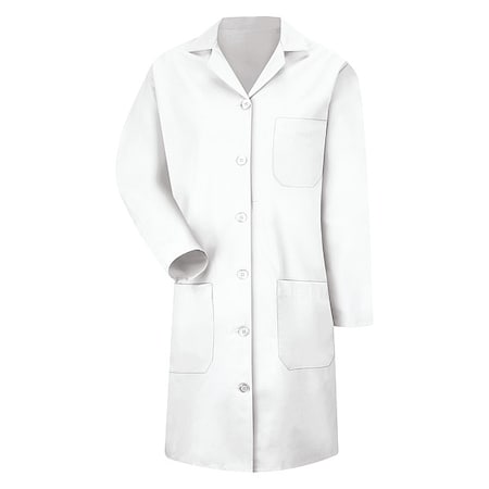 Lab Coat, Cotton Poplin/Polyester, 3 Pockets, Button