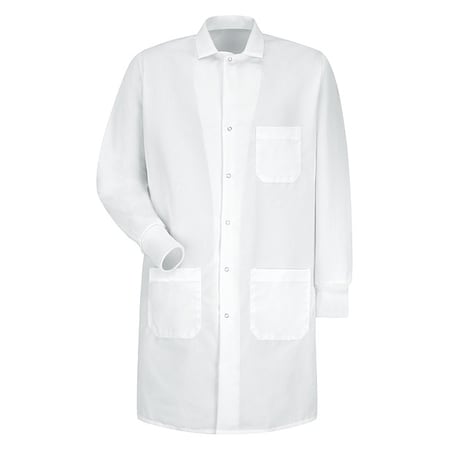Lab Coat, Cotton Poplin/Polyester, 3 Pockets, Snaps