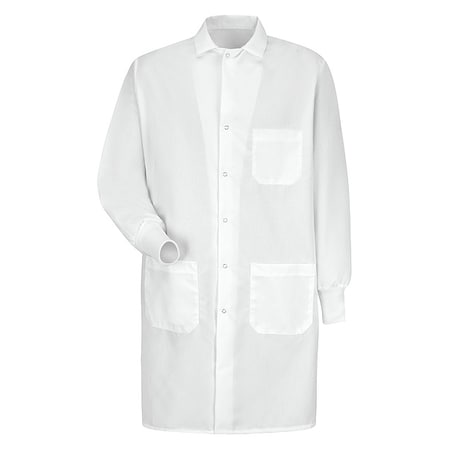 Lab Coat, Cotton Poplin/Polyester, 3 Pockets, Snaps