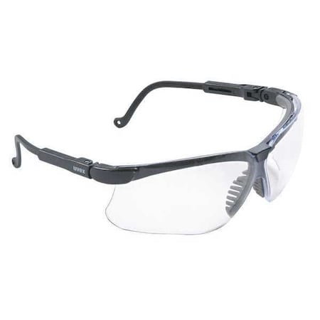 Uvex Genesis, Safety Glasses, Anti-Scratch, Clear Lens, Black Frame, Half-Frame