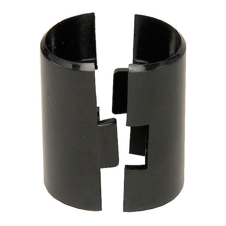 Split Sleeve, 1"Hx1"W, Black, Plastic, 4PK
