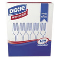 Disposable Plastic Fork, White, Heavy Weight, Pk1000