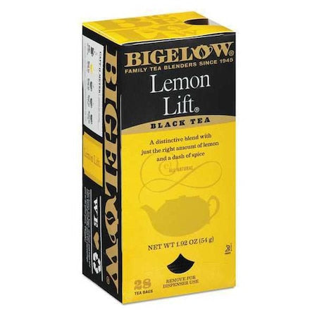 Tea, Lemon, Tea Bag, Caffeinated, Tea, 0.25 lbs, 28 PK