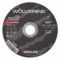 Abrasive Cut-Off Wheel, Type 1, 5 in Dia, 0.0625 in Thick, 7/8 in Arbor Hole Size, Aluminum Oxide