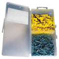 Plastic Screw Anchor Kit, 1" L, Nylon