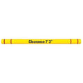 Clearance Bar, Graphics, 4x96, Yellow/Red