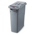 Confidential 16 gal Rectangular Confidential Document Receptacle, Gray, Plastic, 22 in