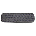 20.8 in L Flat Mop Pad, Hook-and-Loop Connection, Gray, Microfiber