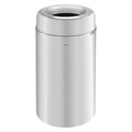 Crowne 30 gal Round Indoor Metal Can, Silver, None, Aluminum, Not Applicable