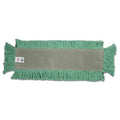 24 in L Dust Mop, Cut-End, Green, Cotton