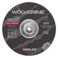 Cutting Wheel, Type 27, 9 in Dia, 0.125 in Thick, 5/8 in-11 UNC Nut Arbor Hole Size, Aluminum Oxide