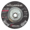 Cutting Wheel, Type 27, 5 in Dia, 0.0938 in Thick, 5/8 in-11 UNC Nut Arbor Hole Size