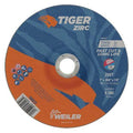 Cutting Wheel, Type 27, 7 in Dia, 0.06 in Thick, 7/8 in Arbor Hole Size, Zirconia Alumina