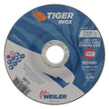 Cutting Wheel, Type 27, 5 in Dia, 0.045 in Thick, 7/8 in Arbor Hole Size, Aluminum Oxide