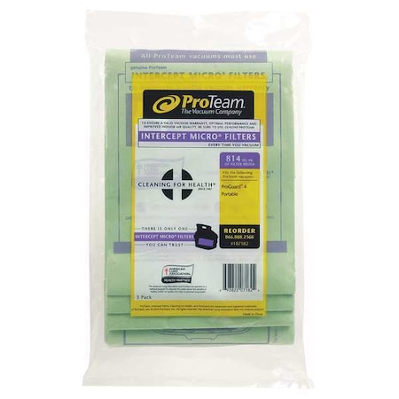 Intercept Micro Filter Bag, Fits ProGuard Wet/Dry 4 gal 3/PK