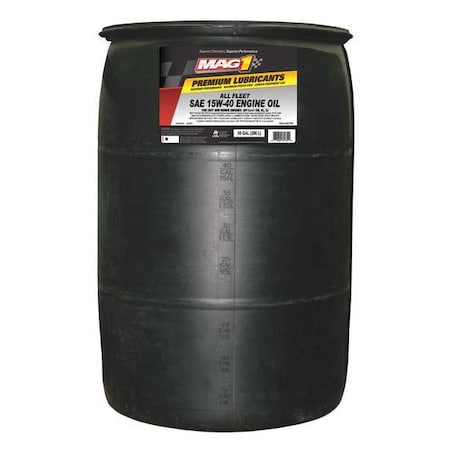 Diesel Engine Oil, 55 Gal., 15W-40