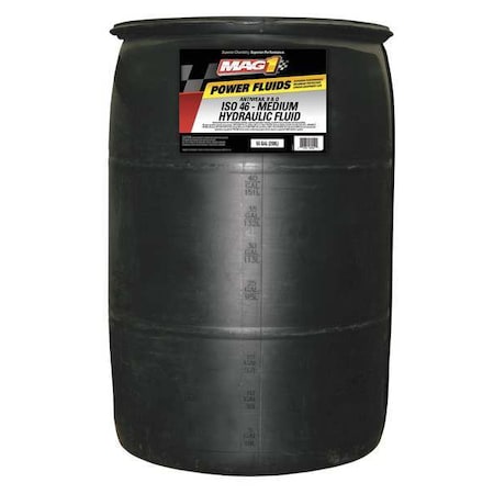 55 gal Drum, Hydraulic Oil, 46 ISO Viscosity, Not Specified SAE