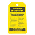 Tag, Forklift, Cardstock, 5 3/4 in H x 3 1/4 in W, Yellow, Rectangle, 25 PK