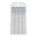 Tag, Emergency Shower & Eye Wash Test, Cardstock, 6 1/4 in H x 3 in W, White, Rectangle, 100 PK