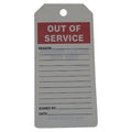 Tag, Out Of Service, PVC, 6 1/4 in H x 3 in W, White, Rectangle, 250 PK