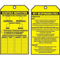 Tag, Scaffold, Cardstock, 6 1/4 in H x 3 in W, Yellow, Rectangle, 250 PK