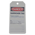 Danger Tag By The Roll, Lockout Tagout, Cardstock, 6 1/4 in H x 3 in W, White, Rectangle, 100 PK