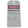 Danger Tag By The Roll, Lockout Tagout, Cardstock, 6 1/4 in H x 3 in W, White, Rectangle, 250 PK