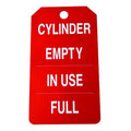 Cylinder Tag, Lockout Tagout, 5 3/4 in H x 3 1/4 in W, Red, Rectangle, 25 PK