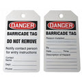 Danger Tag, Lockout Tagout, Cardstock, 5 3/4 in H x 3 1/4 in W, White, Rectangle, 25 PK
