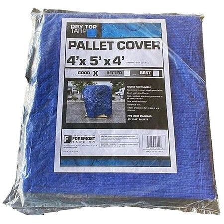 10 mil White Pallet Cover Tarp, 48 in W, 48 in D