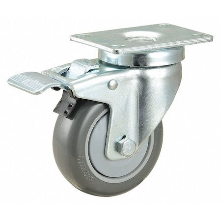 Plate Caster, 3-1/2" Wheel Dia., 275 lb.