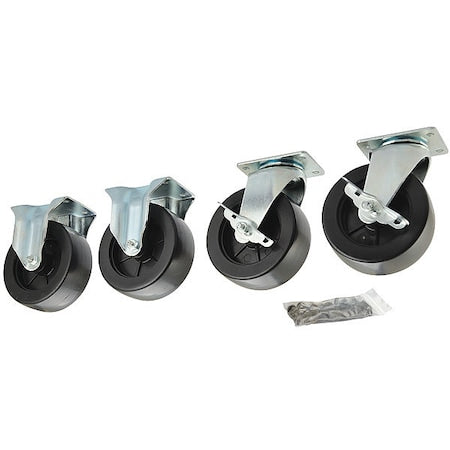 Plate Caster, 5" Wheel Dia., 280 lb., PK4