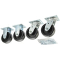 Plate Caster, 5 in Wheel Diameter, 2600 lbs, PK4