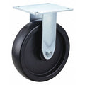 Plate Caster, 8" Wheel Dia., 900 lb., Black