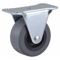 Plate Caster, 2" Wheel Dia., 75 lb., Gray