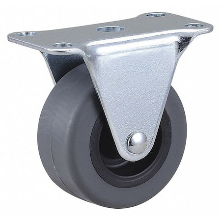 Plate Caster, 2" Wheel Dia., 75 lb., Gray