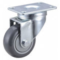 Plate Caster, 3" Wheel Dia., 95 Shore A