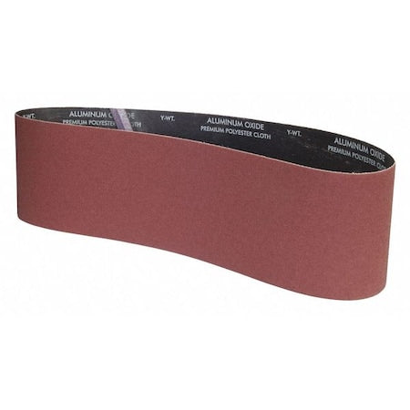 Sanding Belt, 6 in W, 48 in L, Coated, Aluminum Oxide, P120 Grit, Fine, XP0998W, Brown
