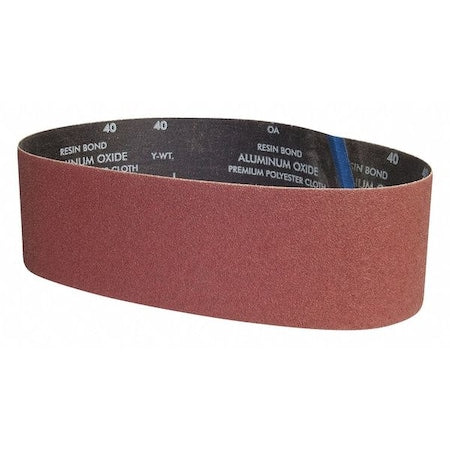Sanding Belt, 4 in W, 36 in L, Coated, Aluminum Oxide, P120 Grit, Fine, XP0998W, Brown
