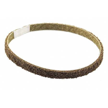 Surface-Conditioning Belt, 1/2 in W, 18 in L, Non-Woven, Aluminum Oxide, Not Applicable Grit, Brown