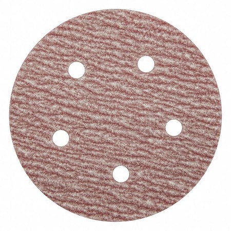Hook-and-Loop Sanding Disc, 5" Dia, 5 Hole, Aluminum Oxide, 100 Grit, Coated Type, B0912DO