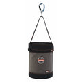 Bucket Bag, Gray, Canvas, 0 Pockets