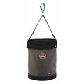 Bucket Bag, Gray, Canvas, 0 Pockets